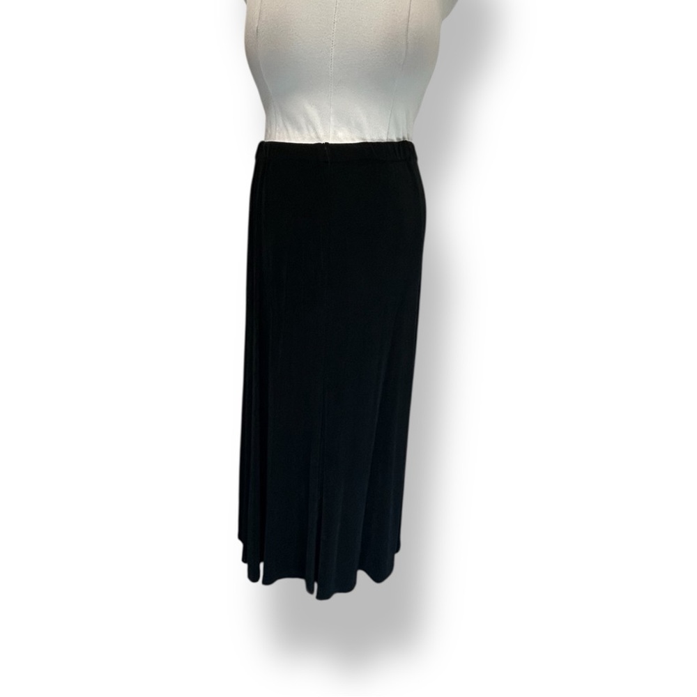 Artex Women’s Maxi Skirt VTG 90s Traveler PullOn Elastic Waist Stretch Black L